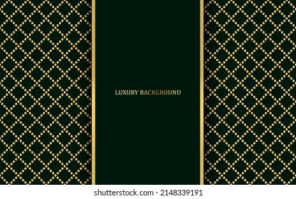 Green and gold luxury background. Vector illustration.