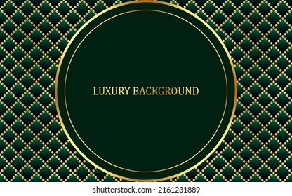 Green and gold luxury background. Vector illustration.