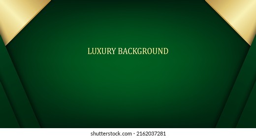 Green and gold luxury background. Vector illustration.