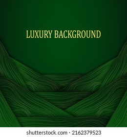 Green and gold luxury background. Vector illustration.