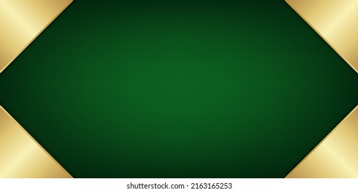 Green and gold luxury background. Vector illustration.