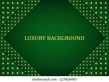 Green and gold luxury background. Vector illustration.