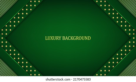 Green and gold luxury background. Vector illustration.