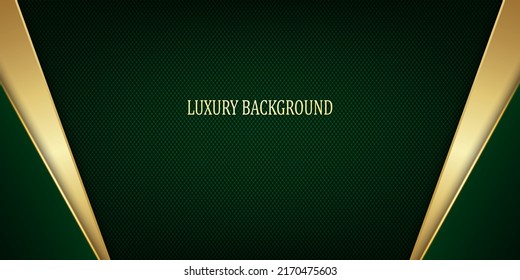 Green and gold luxury background. Vector illustration.