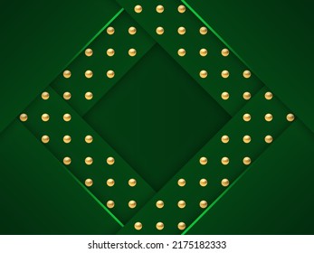 Green and gold luxury background. Vector illustration.
