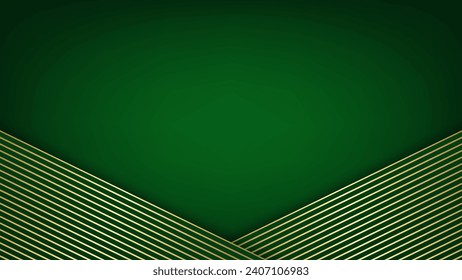 Green and gold luxury background. Vector illustration.