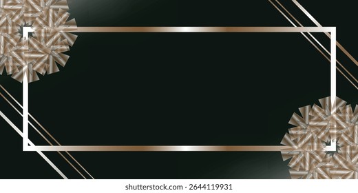 Fondo de lujo verde y dorado. Ilustración vectorial.