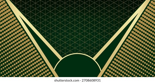 Green and gold luxury background. Vector illustration.