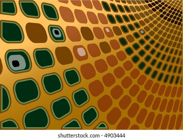 Green And Gold Retro Vector Backgroud