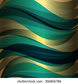 Green golden abstract vector  background , with     grunge background texture for  design 