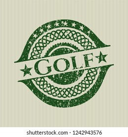 Green Golf distress with rubber seal texture