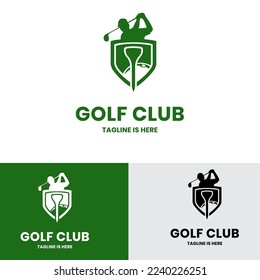 
Green golf sports logo design
