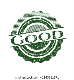 Green Good rubber grunge stamp