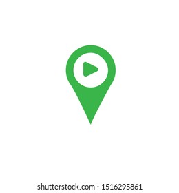 Green GPS Location With Icon Vector Illustration