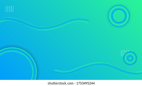 Fondo de formas 3d de gradiente verde