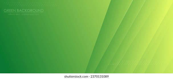 Green gradient abstract background with arbitrary geometric shapes. Vector composition