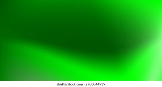 Fundo abstrato gradiente verde com tons de esmeralda neon brilhante para design e cenários