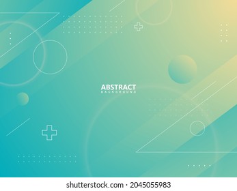 green gradient abstract background with circles and lines