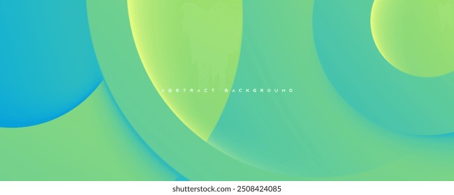 Diseño decorativo de forma circular de fondo abstracto degradado verde