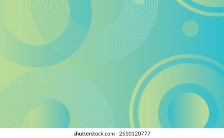 Green gradient abstract background circular shape decorative design