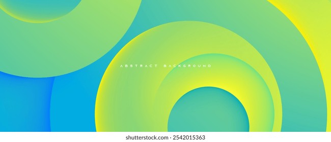 Green gradient abstract background circular shape decorative design