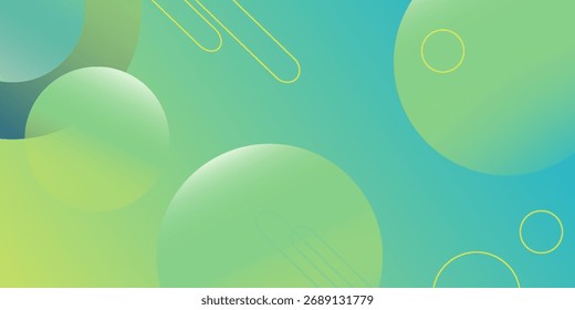 Green gradient abstract background circular shape decorative design

