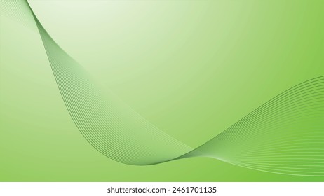 Green gradient abstract background with curve line for backdrop or presentation