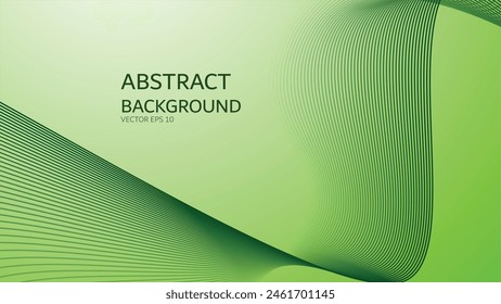 Green gradient abstract background with curve line for backdrop or presentation