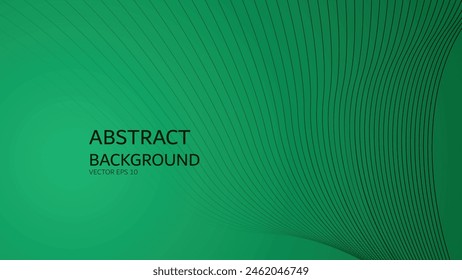 Green gradient abstract background with curve line for backdrop or presentation