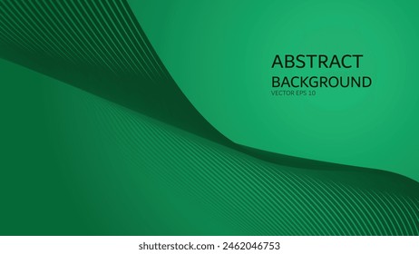 Fondo abstracto del degradado verde con la línea de la curva para el fondo o la presentación
