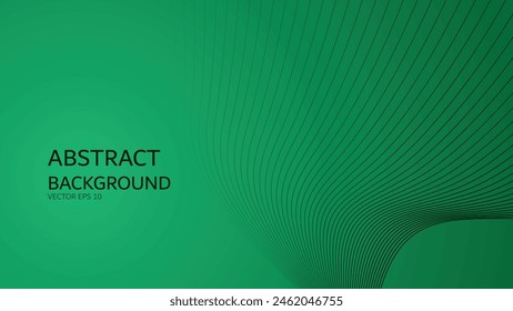 Green gradient abstract background with curve line for backdrop or presentation