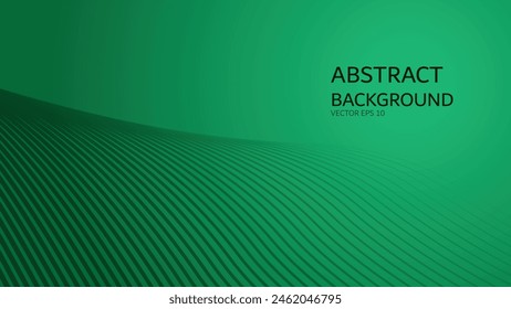 Fondo abstracto del degradado verde con la línea de la curva para el fondo o la presentación