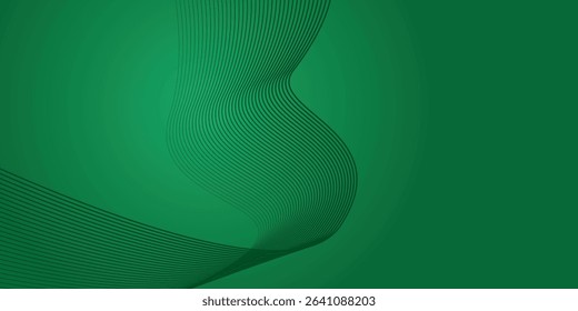 Green gradient abstract background with curve line for backdrop or presentation
