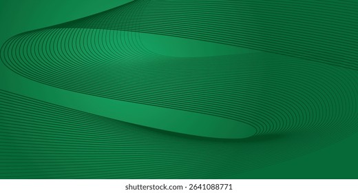 Green gradient abstract background with curve line for backdrop or presentation