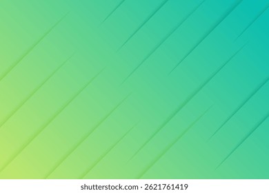 Fundo abstrato do gradiente verde com linhas de sombra diagonais