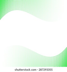 Green gradient abstract background with halftone effect