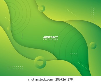 fondo abstracto de gradiente verde con forma de onda y círculo