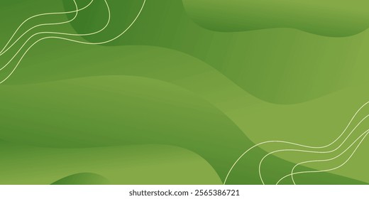 green gradient abstract background with wave pattern. for your design template