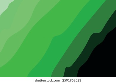 Green gradient abstract image showcasing smooth transitions between shades, evoking calmness and natural harmony. Ideal for designs needing a serene and vibrant environmental theme.