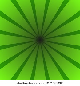 Green gradient abstract star burst background - motion vector graphic design with radial striped rays