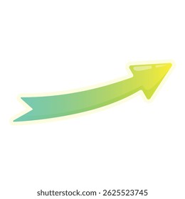 Green gradient arrow pointing up to the right