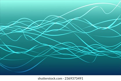 green gradient background abstract with elegan waves lines for web and presentation