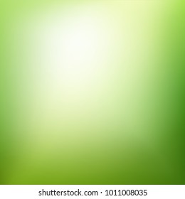 Green gradient background. Abstract nature blurred backdrop. Vector illustration. Ecology concept for your graphic design, banner or poster