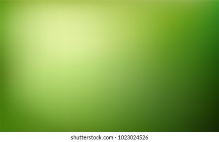 Green gradient background. Abstract nature blurred backdrop. Vector illustration. Ecology concept for your graphic design, banner or poster