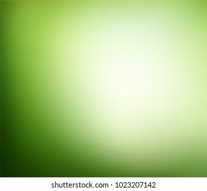 Green gradient background. Abstract nature blurred backdrop. Vector illustration. Ecology concept for your graphic design, banner or poster.
