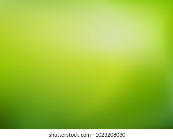 Green gradient background. Abstract nature blurred backdrop. Vector illustration. Ecology concept for your graphic design, banner or poster.