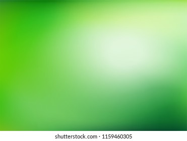 Green gradient background. Abstract nature blurred backdrop. Vector illustration. Ecology concept for your graphic design, banner or poster.