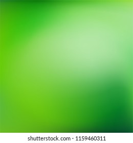 Green gradient background. Abstract nature blurred backdrop. Vector illustration. Ecology concept for your graphic design, banner or poster.