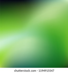 Green gradient background. Abstract nature blurred backdrop. Vector illustration. Ecology concept for your graphic design, banner or poster