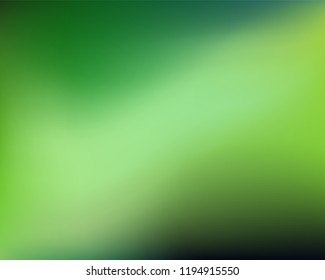 Green gradient background. Abstract nature blurred backdrop. Vector illustration. Ecology concept for your graphic design, banner or poster